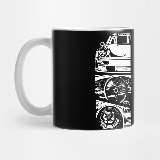 Classic 911 964 RWB Automotive Apparel JDM RWB Car by Automotive Apparel & Accessoires